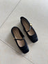 Cute Flat Suede Pu Leather Pumps
